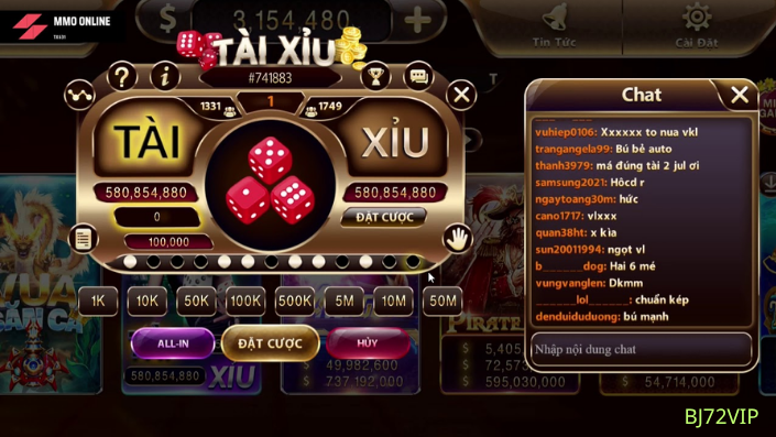 Hướng Dẫn Chơi Tài Xỉu Thắng Lớn Tại BJ72